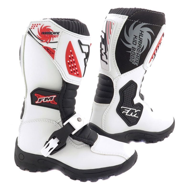 Botas de motocross FM Racing HURRICANE WHITE NIÑO Botas niño/a