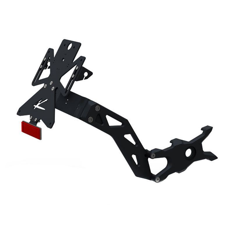 Soporte Ajustable Para Matrícula De Motocicleta Con Luces Rojo