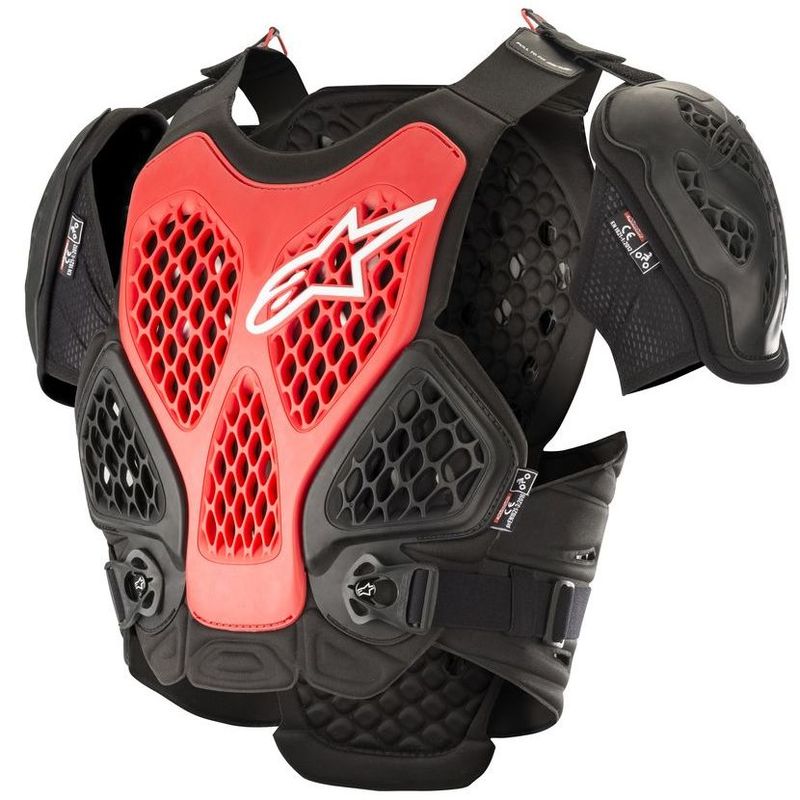 Pare pierre Alpinestars BIONIC CHEST PROTECTOR BLACK RED Protections Mx / Enduro